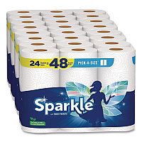 Pick-A-Size Perforated Kitchen Double Roll Towels with Thirst Pockets, 2-Ply, 11 x 6, White, 110 Sheets/Roll, 24 Rolls/Pack (2226450)