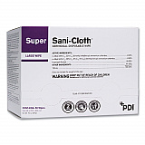 Super Sani-Cloth Individually Wrapped Germicidal Disposable Wipes, Large, 1-Ply, 5 x 8, Unscented, White, 50/Pack (H04082)