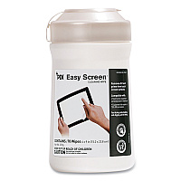 PDI Easy Screen Cleaning Wipes, 1-Ply, 9 x 6, Unscented, White, 70/Pack (P03672)