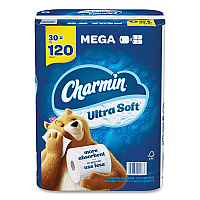 Ultra Soft Bathroom Tissue, Mega Roll, Septic Safe, 2-Ply, White, 244 Sheets/Roll, 30 Rolls/Pack (01537)