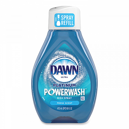 Platinum Powerwash Dish Spray Refill, Fresh Scent, 16 oz Refill Bottle (52366)