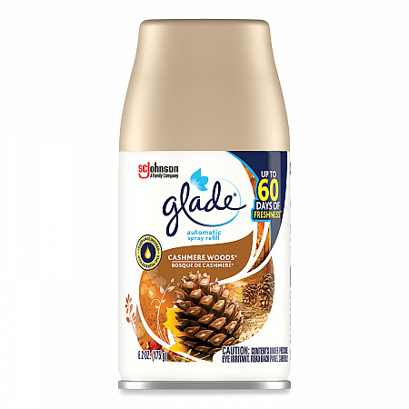 Automatic Air Freshener, Cashmere Woods, 6.2 oz Spray Can, 4/Carton (344757)