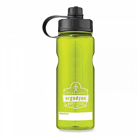 Chill-Its 5151 Plastic Wide Mouth Water Bottle, 34 oz, Lime (13153)