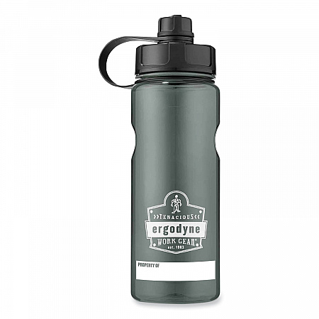 Chill-Its 5151 Plastic Wide Mouth Water Bottle, 34 oz, Black (13152)