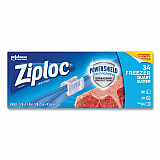 Slider Freezer Bags, 32 oz, 5.88" x 1.88" x 7.88", Clear, 34/Box (316486)