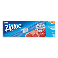 Slider Freezer Bags, 1 gal, 9.5" x 2.63" x 10.56", Clear, 24/Box (316485)