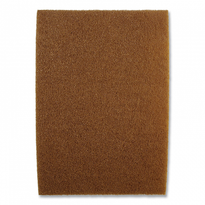Clean and Shine Pad, 20 x 14, Brown/Yellow, 5/Carton (09555)
