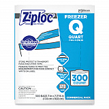Zipper Freezer Bags, 32 oz, 7" x 7.75", Clear, 300/Carton (364957)