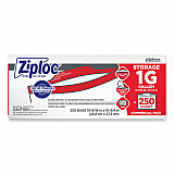 Double Zipper Storage Bags, Triple System Seal, Gallon, 10.56" x 10.75", Clear, 250/Box (364948)