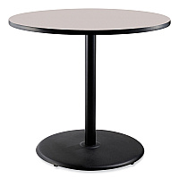 Cafe Table, 36" Diameter x 36h, Round Top/Base, Gray Neubula Top, Black Base (CT13636RC1GY)