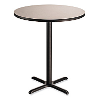 Cafe Table, 36" Diameter x 42h, Round Top/X-Base, Gray Nebula Top, Black Base (CT13636XB1GY)