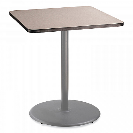 Cafe Table, 36w x 36d x 42h, Square Top/Round Base, Gray Nebula Top, Gray Base (CG33636RB1GY)