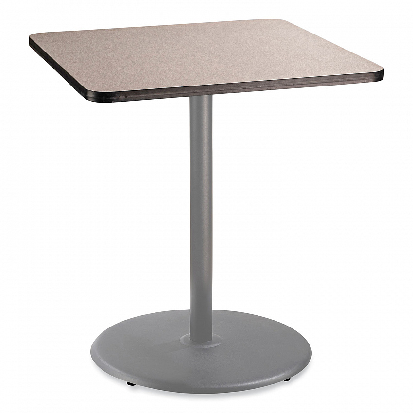 Cafe Table, 36w x 36d x 42h, Square Top/Round Base, Gray Nebula Top, Gray Base (CG33636RB1GY)