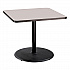 Cafe Table, 36w x 36d x 30h, Square Top/Round Base, Gray Nebula Top, Black Base (CT33636RD1GY)