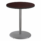 Cafe Table, 36" Diameter x 42h, Round Top/Base, Mahogany Top, Gray Base (CG13636RB1MY)