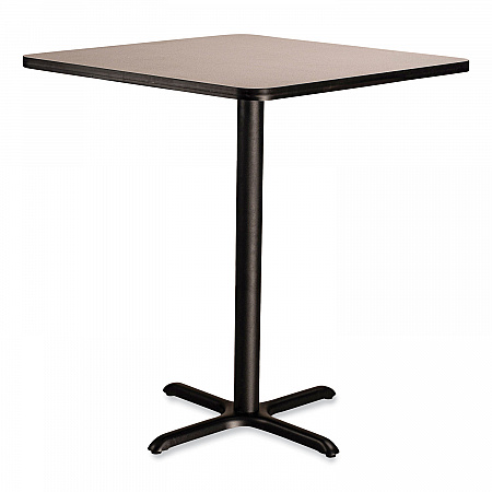 Cafe Table, 36w x 36d x 30h, Square Top/X-Base, Gray Nebula Top, Black Base (CT33636XD1GY)