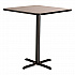 Cafe Table, 36w x 36d x 30h, Square Top/X-Base, Gray Nebula Top, Black Base (CT33636XD1GY)