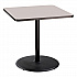Cafe Table, 36w x 36d x 36h, Square Top/Round Base, Gray Nebula Top, Black Base (CT33636RC1GY)