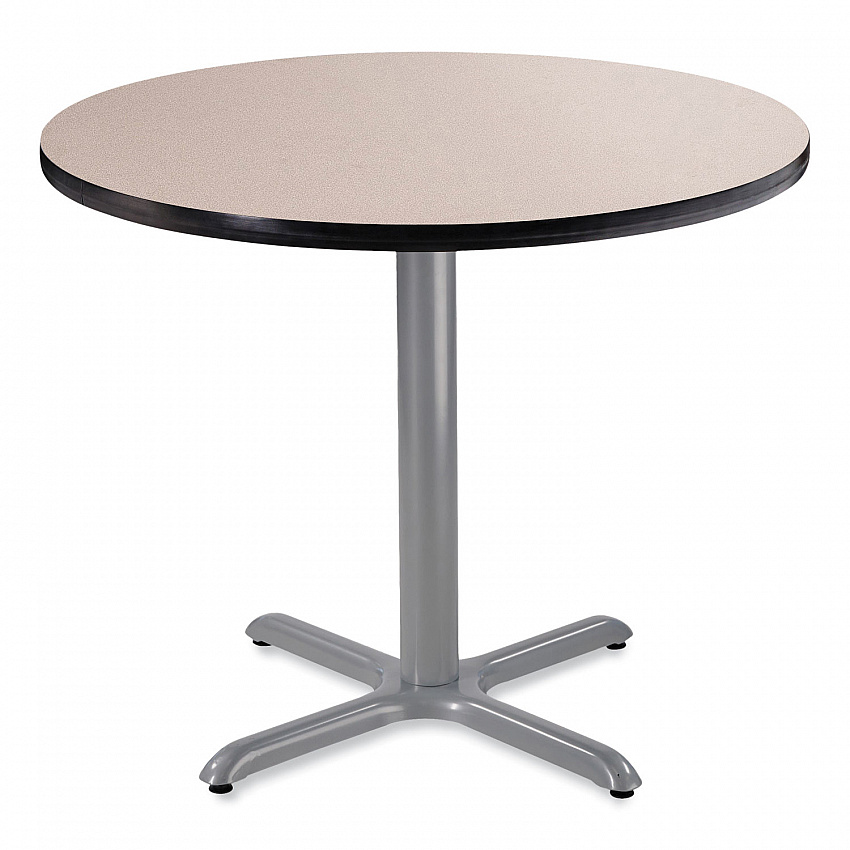 Cafe Table, 36" Diameter x 30h, Round Top/X-Base, Gray Nebula Top, Gray Base (CG13636XD1GY)