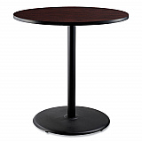 Cafe Table, 36" Diameter x 42h, Round Top/Base, Mahogany Top, Black Base (CT13636RB1MY)