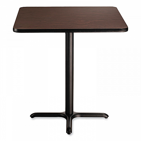 Cafe Table, 36w x 36d x 36h, Square Top/X-Base, Mahogany Top, Black Base (CT33636XC1MY)