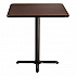 Cafe Table, 36w x 36d x 36h, Square Top/X-Base, Mahogany Top, Black Base (CT33636XC1MY)
