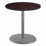 Cafe Table, 36" Diameter x 36h, Round Top/Base, Mahogany Top, Gray Base (CG13636RC1MY)