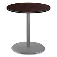 Cafe Table, 36" Diameter x 36h, Round Top/Base, Mahogany Top, Gray Base (CG13636RC1MY)