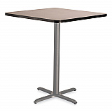 Cafe Table, 36w x 36d x 42h, Square Top/X-Base, Gray Nebula Top, Gray Base (CG33636XB1GY)