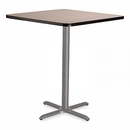 Cafe Table, 36w x 36d x 42h, Square Top/X-Base, Gray Nebula Top, Gray Base (CG33636XB1GY)