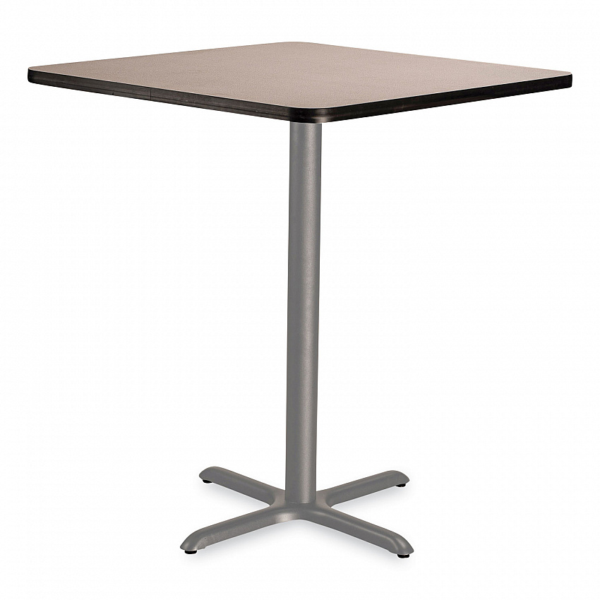 Cafe Table, 36w x 36d x 42h, Square Top/X-Base, Gray Nebula Top, Gray Base (CG33636XB1GY)