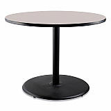 Cafe Table, 36" Diameter x 30h, Round Top/Base, Gray Nebula Top, Black Base (CT13636RD1GY)