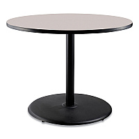 Cafe Table, 36" Diameter x 30h, Round Top/Base, Gray Nebula Top, Black Base (CT13636RD1GY)