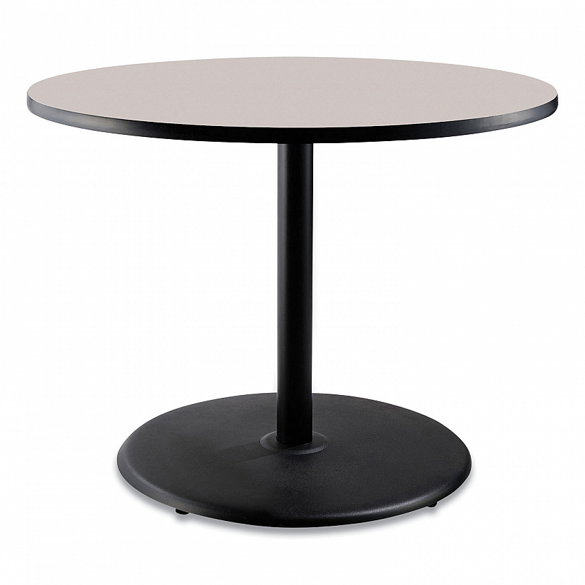 Cafe Table, 36" Diameter x 30h, Round Top/Base, Gray Nebula Top, Black Base (CT13636RD1GY)