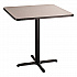 Cafe Table, 36w x 36d x 36h, Square Top/X-Base, Gray Nebula Top, Black Base (CT33636XC1GY)