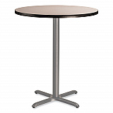 Cafe Table, 36" Diameter x 42h, Round Top/X-Base, Gray Nebula Top, Gray Base (CG13636XB1GY)