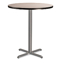 Cafe Table, 36" Diameter x 42h, Round Top/X-Base, Gray Nebula Top, Gray Base (CG13636XB1GY)