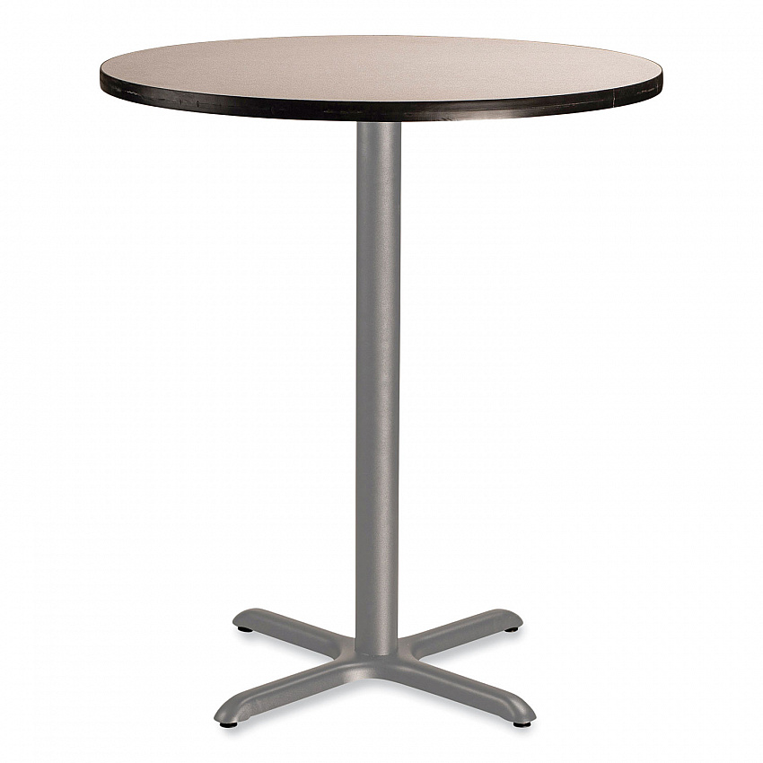 Cafe Table, 36" Diameter x 42h, Round Top/X-Base, Gray Nebula Top, Gray Base (CG13636XB1GY)