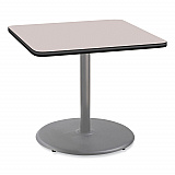Cafe Table, 36w x 36d x 30h, Square Top/Round Base, Gray Nebula Top, Gray Base (CG33636RD1GY)