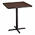 Cafe Table, 36w x 36d x 30h, Square Top/X-Base, Mahogany Top, Black Base (CT33636XD1MY)