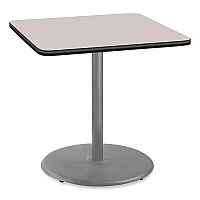 Cafe Table, 36w x 36d x 36h, Square Top/Round Base, Gray Nebula Top, Gray Base (CG33636RC1GY)