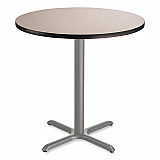 Cafe Table, 36" Diameter x 36h, Round Top/X-Base, Gray Nebula Top, Gray Base (CG13636XC1GY)