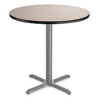 Cafe Table, 36" Diameter x 36h, Round Top/X-Base, Gray Nebula Top, Gray Base (CG13636XC1GY)