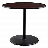 Cafe Table, 36" Diameter x 36h, Round Top/Base, Mahogany Top, Black Base (CT13636RC1MY)