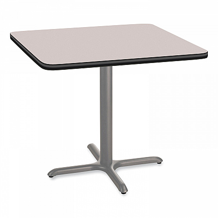 Cafe Table, 36w x 36d x 30h, Square Top/X-Base, Gray Nebula Top, Gray Base (CG33636XD1GY)