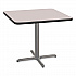 Cafe Table, 36w x 36d x 30h, Square Top/X-Base, Gray Nebula Top, Gray Base (CG33636XD1GY)