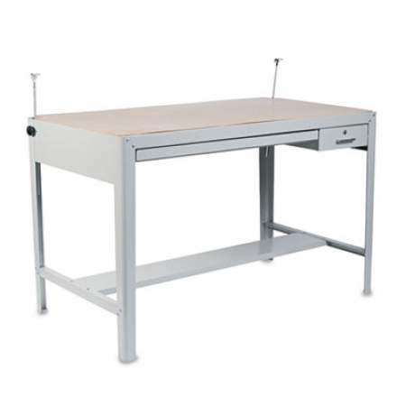 Safco Precision Four-Post Drafting Table Base, 56.5w x 30.5d x 35.5h, Gray (3962GR)