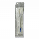 Three-Piece Utensil Set, Fork/Napkin/Salt, Plastic, White, 500/Carton (3KITMW)