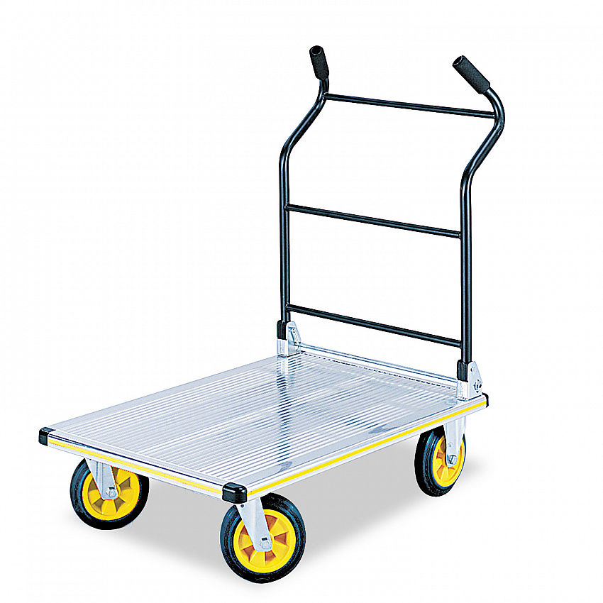 Stow-Away Platform Truck, 1,000 lb Capacity, 24 x 39 x 40, Aluminum/Black (4053NC)