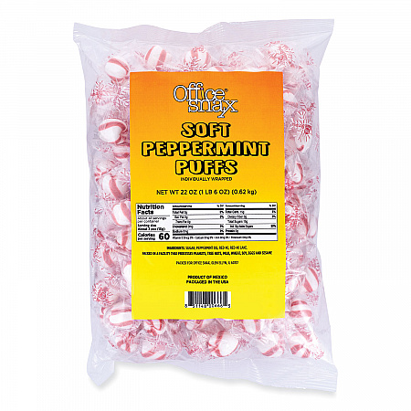 Candy Assortments, Soft Peppermint Puffs, 22 oz Bag (00666)